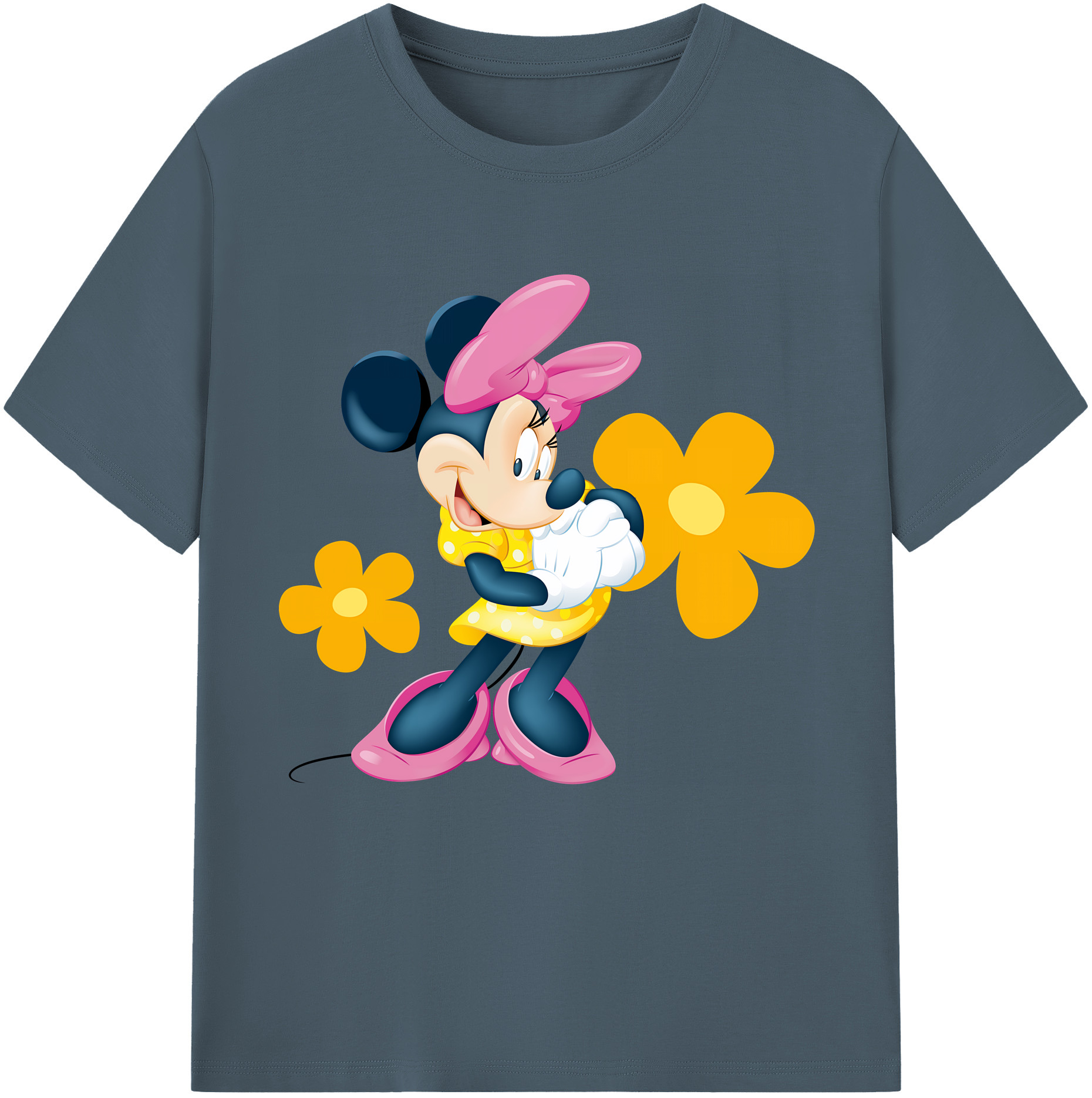 （画像用） ミッキーマウス Mickey Mouse 綿100％半袖Tシャツ（フロントプリント）